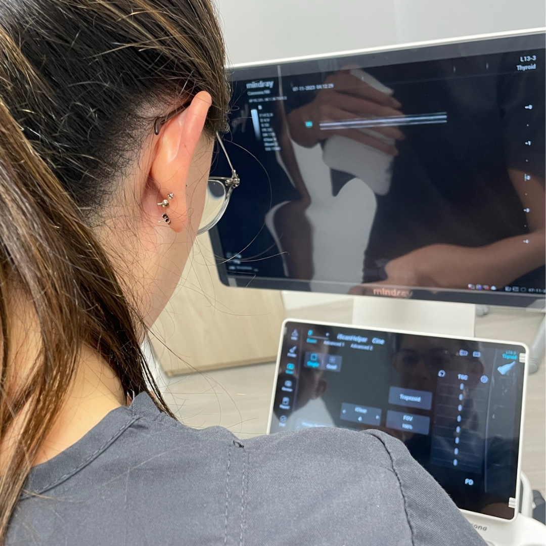 Precisión mediante ecografía